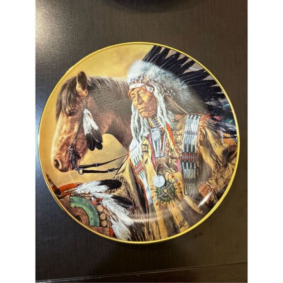 Limited Edition Franklin mint “Pride of the Sioux” Collector Plate No.Le8258 Pau - Picture 1 of 2
